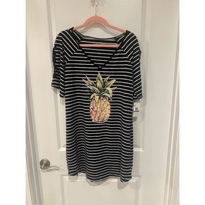 Jessica Simpson Women's pineapple T-shirt dress Size Large